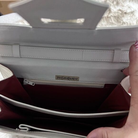 yves‎ st laurent 2 way white bag - Picture 5 of 7